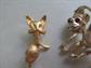 Critter Pin Lot Articulated Tails Money Chimpanzee Siamese Cat Deer Scatter Pins Figural Vintage Costume Jewelry