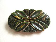 Vintage Bakelite Pin Creamed Spinach 
