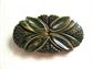 Bakelite Large Carved Pin Brooch Creamed Spinach Vintage Costume Jewelry