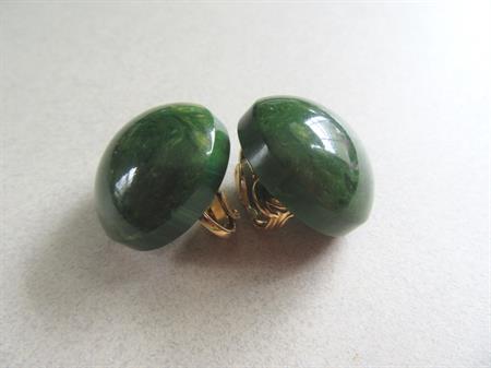 Bakelite Green Earrings Vintage Jewelry