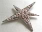1980's Giant Rhinestone Star Pin Vintage Jewelry 