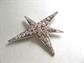 1980's Giant Rhinestone Star Pin Brooch Vintage Costume Jewelry Superstar Astrology Constellation