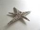 1980's Giant Rhinestone Star Pin Brooch Vintage Costume Jewelry Superstar Astrology Constellation