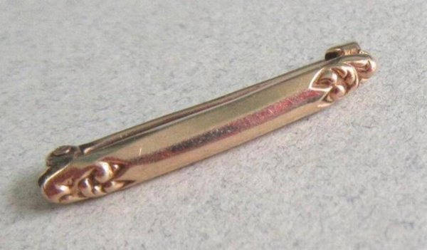 Victorian 10k Gold Lingerie Bar Pin Fine Jewelry