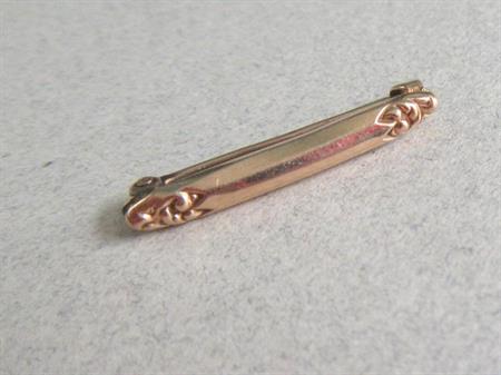 Victorian 10k Gold Lingerie Bar Pin 0.5 Grams Fine Jewelry