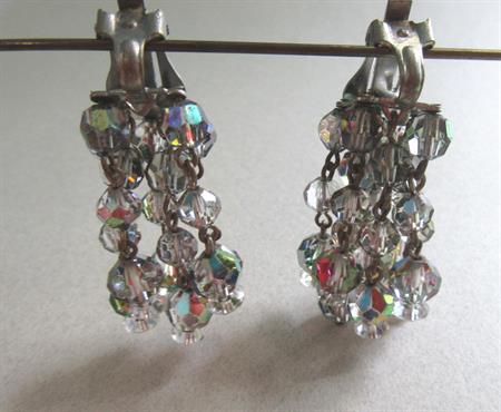 1950's Crystal Earrings  Destash Vintage Jewelry