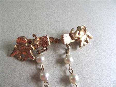 Vintage Elephant Sweater Clip 1950's Accessories