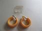 Bakelite Butterscotch Hoop Earrings Never Worn Old Store Stock 