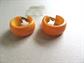 Bakelite Butterscotch Hoop Earrings Never Worn Old Store Stock 