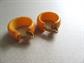 Bakelite Butterscotch Hoop Earrings Never Worn Old Store Stock 