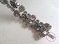 Smokey Rhinestone Bracelet Needs Part of Clasp Replaced Vintage Costume Jewelry