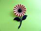 Mod 1960's Metal Flower Pin Red White and Blue Old Store Stock Unworn '60's Accessories