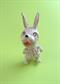 Anthropomorphic Happy Rabbit Pin Vintage Costume Jewelry Bunny Figural Brooch