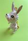 Anthropomorphic Happy Rabbit Pin Vintage Costume Jewelry Bunny Figural Brooch