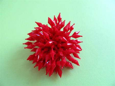 Mod 1960's Red Firework Pin Vintage Costume Jewelry '60's Accessories Anemone 4th of July