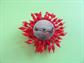 Mod 1960's Red Firework Pin Vintage Costume Jewelry '60's Accessories Anemone 4th of July