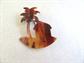 Barbados Palm Tree Souvenir Pin Island Beach Vintage Costume Jewelry