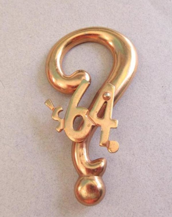 1950's 64 Dollar Question Pin TV Memorabilia Vintage Jewelry