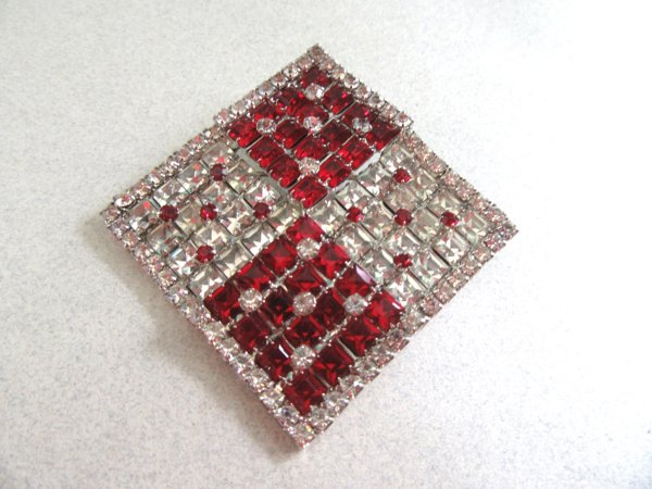 Hobe Signed Rhinestone Pin Vintage Jewelry