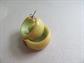 Bakelite Hoop  Earrings Pierced Avocado Green Swirl Vintage Costume Jewelry