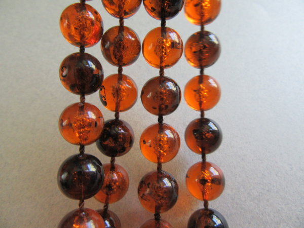 Vintage Lucite Long Necklace Beads 1960's Jewelry 