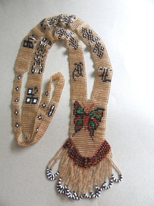 Art Deco Beaded Sautior Necklace 1920's Vintage Jewelry 