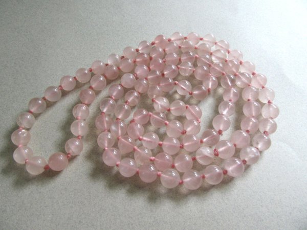 Genuine Rose Quartz Necklace Beads Gemstone 