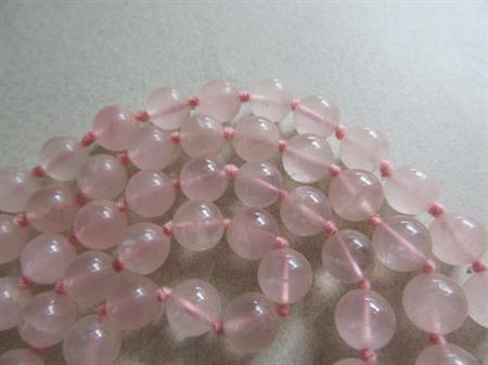 Genuine Rose Quartz Necklace Beads Gemstone 