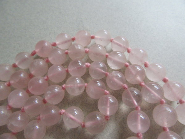 Genuine Rose Quartz Necklace Beads Gemstone 