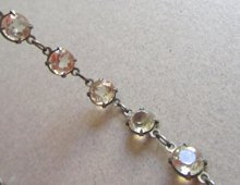 Art Deco Riviere Crystal Platinon Necklace Germany Signed Jewelry