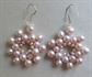 Genuine Pink Freshwater Pearl Earrings Sterling Silver 925 Fine Jewelry