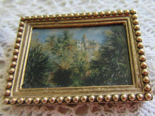  Claude Monet Framed Art Pins Vintage Jewelry