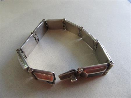 Vintage Taxco Sterling Silver Bracelet Mexican Onyx Bracelet Signed Fine Jewelry