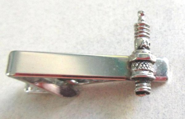 Vintage AC Delco Spark Plug Tie Clip 1950's Mens Jewelry
