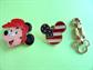 Minnie Mouse Tac Pin Disney Flag Mouse Tac and Fob Lot