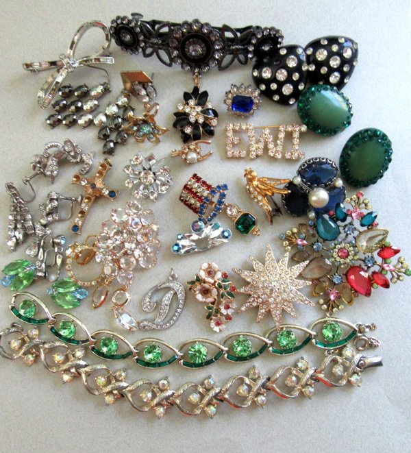 Rhinestone Harvest Lot Jewelry Making 