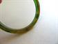 Bakelite Bangle Bracelet Ink Spot Prystal Green Yellow AS IS Vintage Costume Jewelry