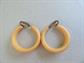 Bakelite Corn Hoop Clip On Earrings Vintage Costume Jewelry