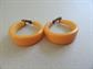 Bakelite Corn Hoop Clip On Earrings Vintage Costume Jewelry