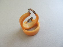 Bakelite Earrings Butterscotch Vintage Jewelry