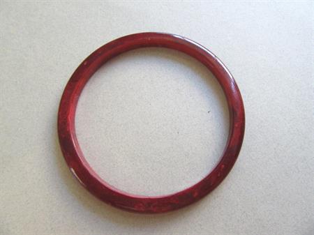 Bakelite Cherry Red Bangle Bracelet Spacer  Swirl Vintage Costume Jewelry