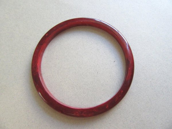 Vintage Red Bakelite Bangle Bracelet 