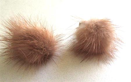 Genuine Mink Cufflinks Vintage Jewelry