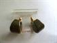 Bakelite Pierced Hoop Earrings Avocado Old Store Stock Original Card Never Worn