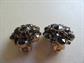 Genuine Bohemian Garnets Clip Earrings NORM Signed Fine Gemstone Jewelry Merlot Color