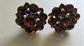 Genuine Bohemian Garnets Clip Earrings NORM Signed Fine Gemstone Jewelry Merlot Color