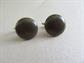 Bakelite Small Button Clip On Earrings Dark Green Old Store Stock Never Worn  Vintage Costume Jewelry