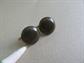 Bakelite Small Button Clip On Earrings Dark Green Old Store Stock Never Worn  Vintage Costume Jewelry