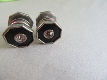 Art Deco Rhinestone Celluloid  Cufflinks Mens Vintage Jewelry 