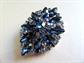 Blue Rhinestone Pin Brooch Vintage Costume Jewelry 1950's Accessories